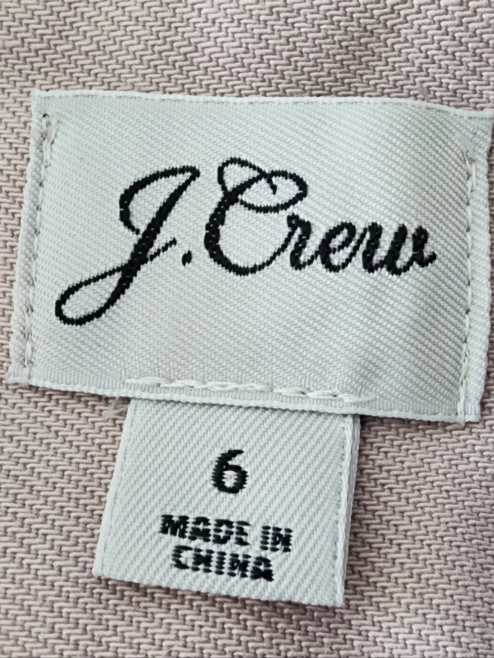 J. Crew | Short Sleeve Zip-Front Chino Utility Dress | Blush-Tan | Size 6
